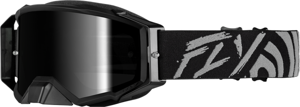 Fly Racing Zone Elite Goggle Grey/Black W/ Black Mirror/Smoke Lens 37-5516