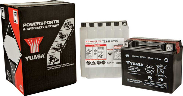 Yuasa Battery Ytx12-Bs Maintenance Free Yuam3Rh2Sind