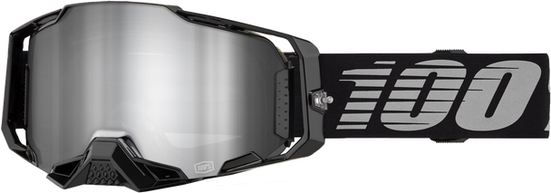 100% Armega Goggle Black Mirror Silver Lens 50005-00030