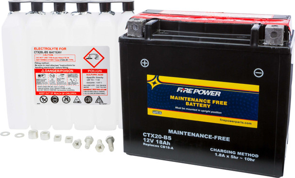 Fire Power Battery Ctx20-Bs Maintenance Free Ctx20-Bs