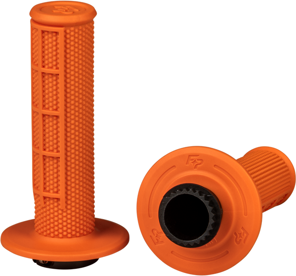 Fire Power Control Mx Lock-On Grips Orange Half Waffle 24-0207
