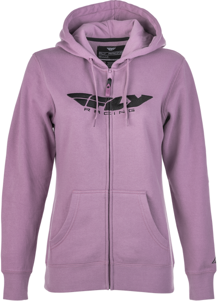 Fly Racing Women'S Fly Corporate Zip Up Hoodie Mauve Lg 358-0062L