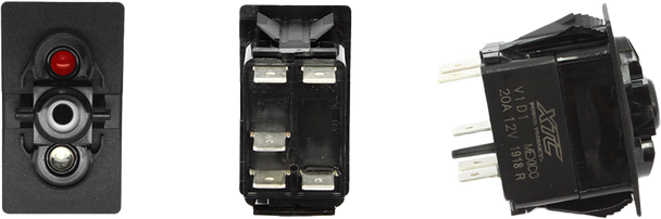 Xtc Power Products Dash Switch Body Single Acc Red/Blue Sw11-Rb000000