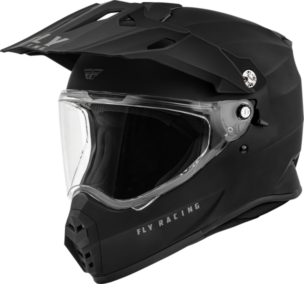 Fly Racing Trekker Solid Helmet Matte Black 2X F73-70362X