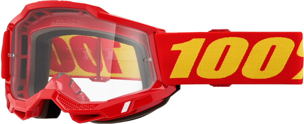 100% Accuri 2 Junior Goggle Red Clear Lens 50024-00013