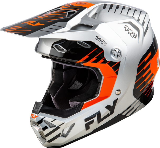 Fly Racing Formula Cp Slice Helmet Grey/Orange/Black Md 73-0053M