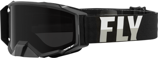Fly Racing Zone Pro W/C Goggle Blk/White W/Dark Smoke Hydro Lens 37-51874