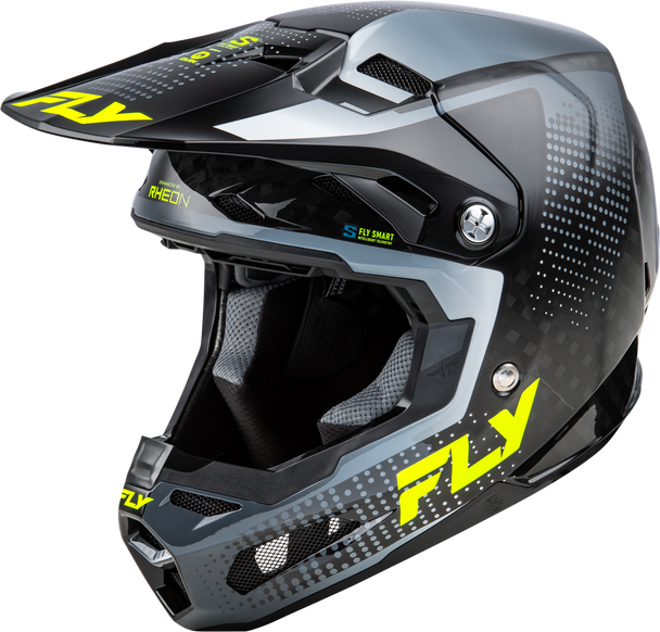 Fly Racing Formula S Carbon Protocol Hlmt Black Carbon/Grey/Hi-Vis Lg 73-4464L