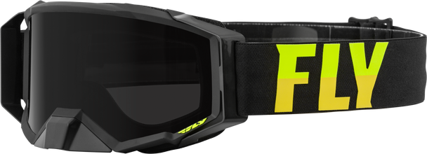 Fly Racing Zone Pro W/C Goggle Blk/Hi-Vis W/Dark Smoke Hydro Lens 37-51873