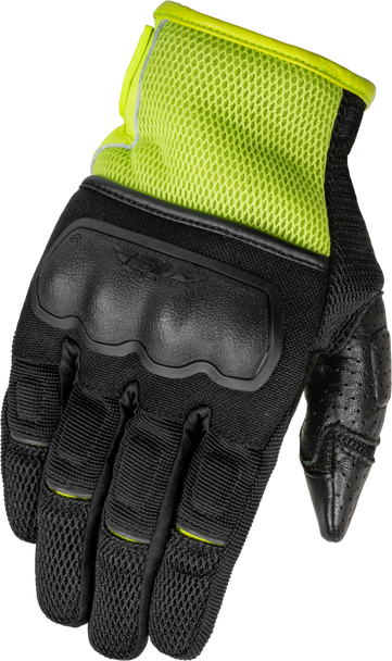 Fly Racing Coolpro Force Gloves Black/Hi-Vis 2X 476-41282X