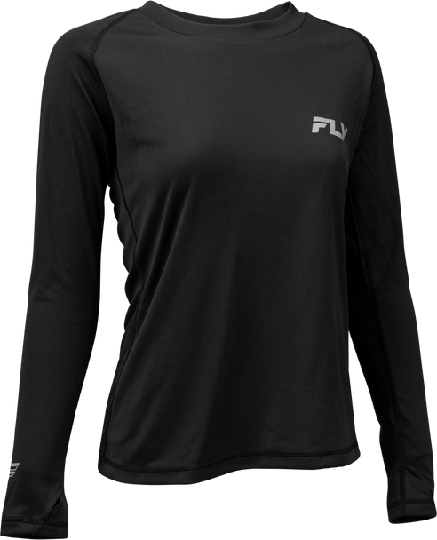 Fly Racing Wmn'S Lightwght Baselayer Top Black Xl 354-6405X