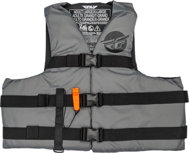 Fly Racing Nylon Flotation Vest Grey/Black Sm/Md 221-30411S