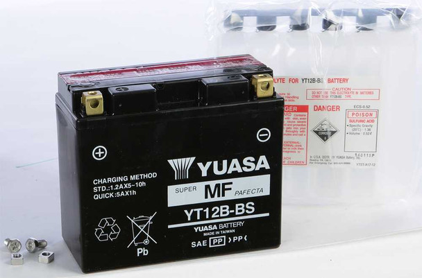 Yuasa Battery Yt12B-Bs Maintenance Free Yuam6212B