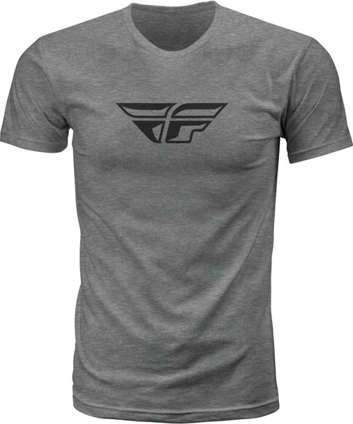 Fly Racing Fly F-Wing Tee Dark Grey Heather Lg 352-0619L