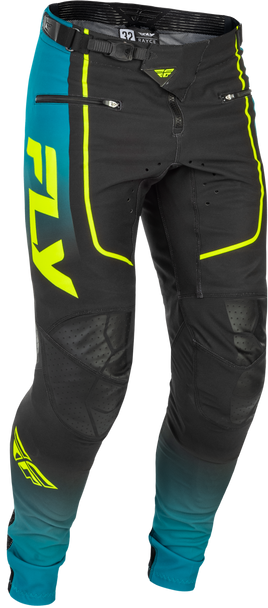 Fly Racing Rayce Bicycle Pants Teal/Black/Lime Sz 28 379-06528