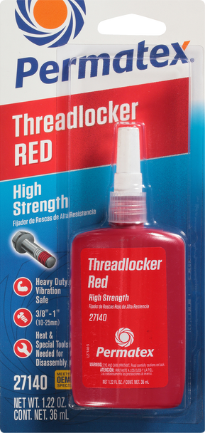Permatex High Strength Threadlocker Red 36 Ml 27140