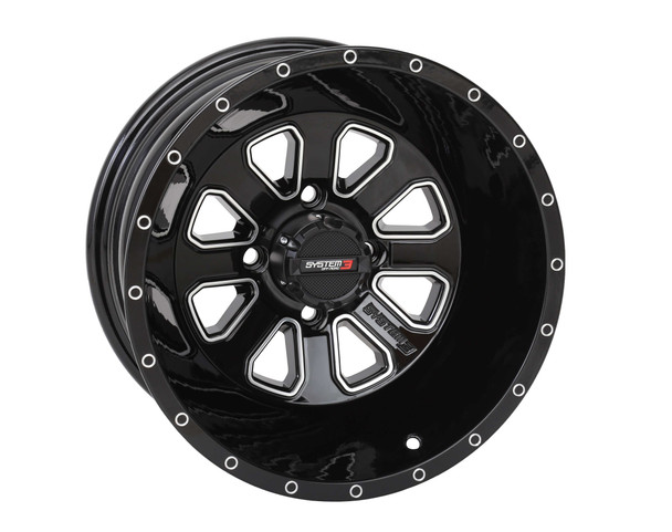 System 3 St4 Wheel 14X7 2+5 (-47Mm) 4/110 Gloss Black/Machined 14S3-4111
