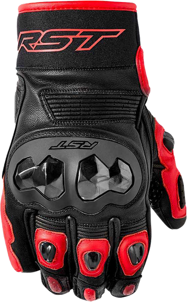 Rst Freestyle 3 D3O Glove Black/Red Leather Lg 103668Red-10