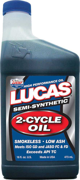Lucas Semi-Synthetic Oil 2T 16Oz 10120