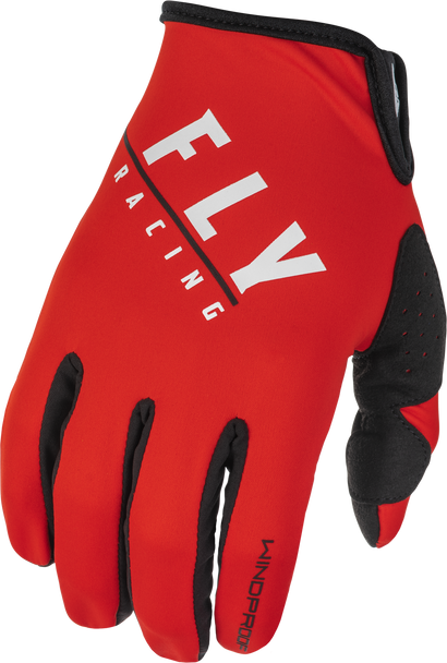 Fly Racing Windproof Gloves Black/Red Sz 08 371-14308