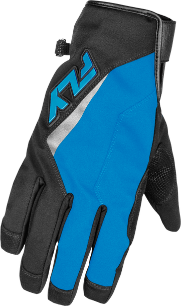 Fly Racing Title Long Gloves Blue/Black/Light Blue Lg 371-0618L