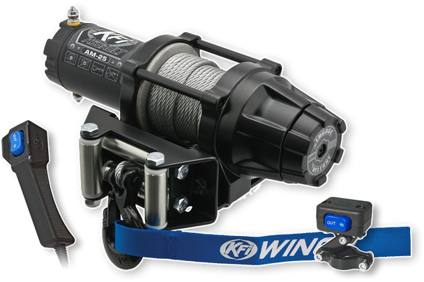 Kfi 2500Lb Steel Cable Assault Series Winch Am-25