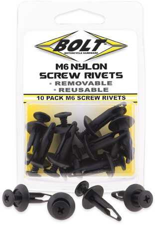 Bolt M6 Screw Rivet Kit 10/Pk 2005-6Scrw