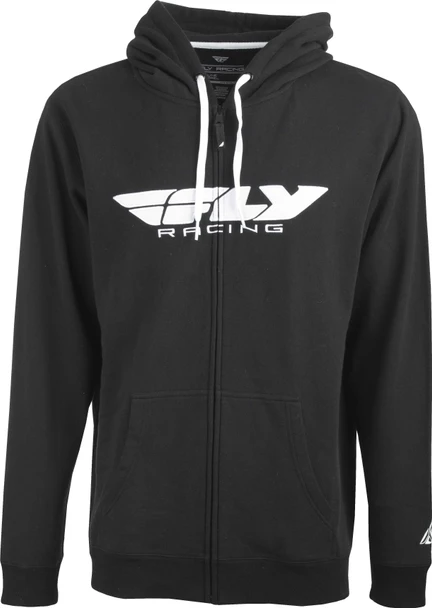 Fly Racing Fly Corporate Zip Up Hoodie Black Lg 354-0190L