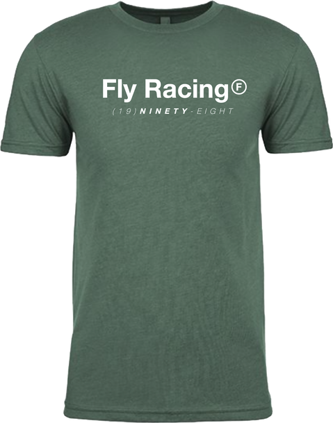 Fly Racing Fly Trademark Tee Forest Green Heather Lg 354-0315L