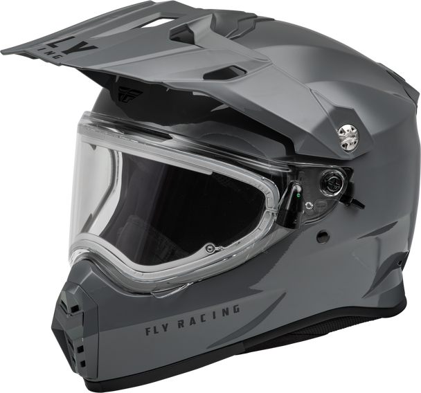 Fly Racing Trekker Cw Solid Helmet Elec Shld Grey Md 73-31365M