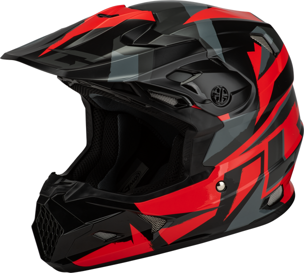 Gmax Mx-96 Splinter Helmet Black/Red Lg D3961156