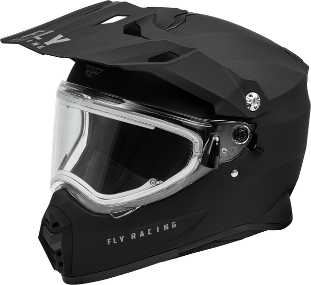 Fly Racing Trekker Cw Solid Helmet Elec Shld Matte Black Md 73-31366M