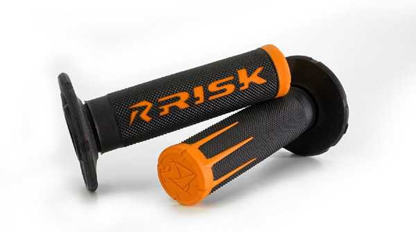 Risk Racing Risk Racing Moto Grips - Fusion 2.0 With Grip Tech - Orange 00287