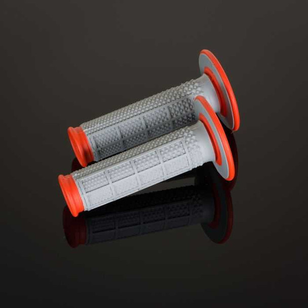Renthal Renthal Mx Grips Dl Tpr Diamond / Waffle Orange / Grey G164