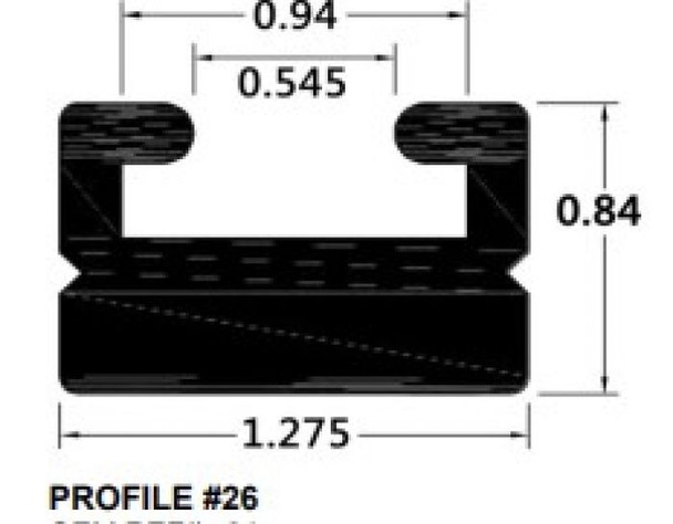 Spi Slide Profile 26 Black 56" 226-56-80