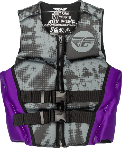 Fly Racing Wmn'S Neoprene Flotation Vest Purple/Grey/Black Lg 221-30420L