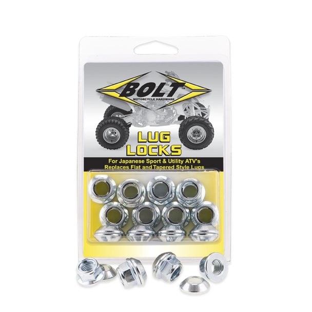 Bolt Motorcycle Accessories Lug-Locks Silver 2005-Lug.S