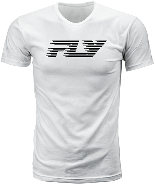 Fly Racing Fly Fast Tee White Lg 354-0401L