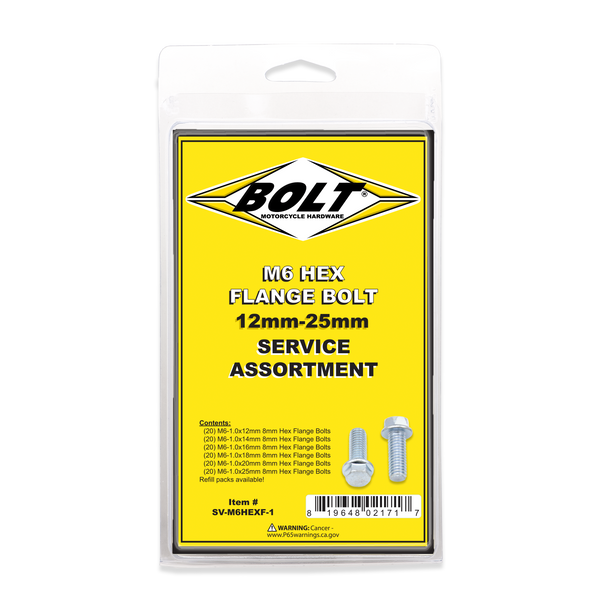 Bolt M6 8Mm Hex Flange Bolt Asst 1 Sv-M6Hexf-1