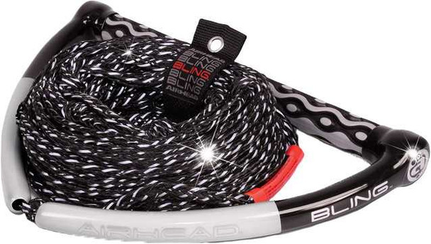 Kwik Tek Bling Stealth Wake Board Rope 75' Ahwr-11Bl