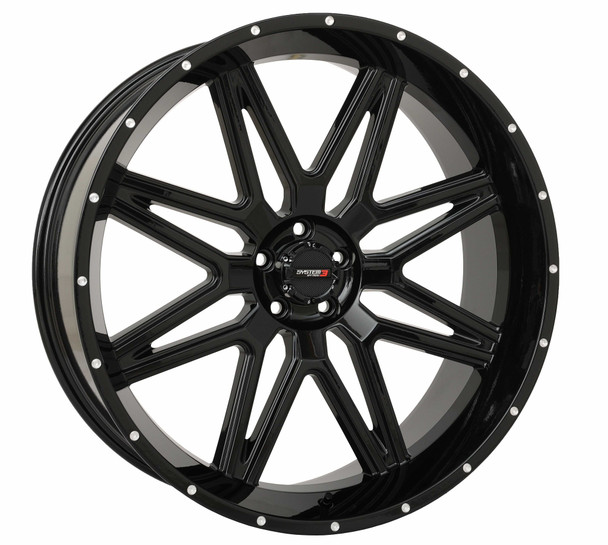 System 3 St7 Wheel 24X9 5+4 (0Mm) 5/4.5 Gloss Black 24S3-7155