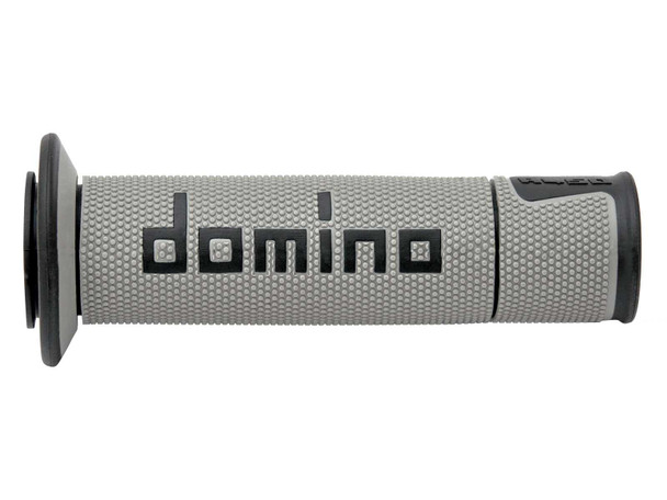 Domino Racing A450 Road Racing Grips Grey/Black Pair A45041C4052B7-0