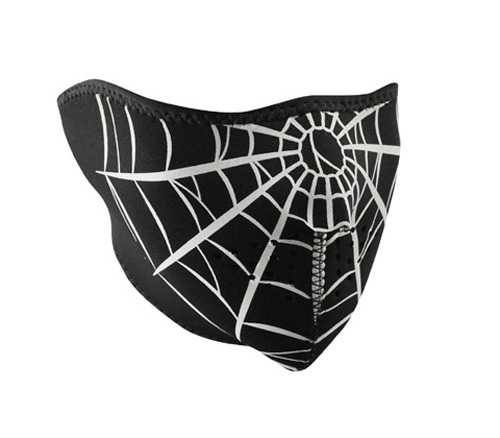 Bobster Neoprene 1/2 Face Mask Spider Web Wnfm055H