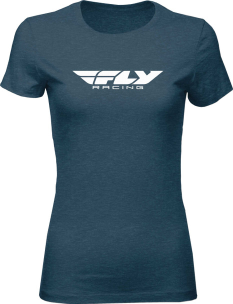 Fly Racing Women'S Fly Corporate Tee Indigo Md 356-0362M
