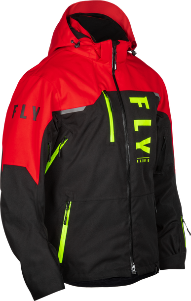 Fly Racing Carbon Jacket Black/Red Lg 470-5209L