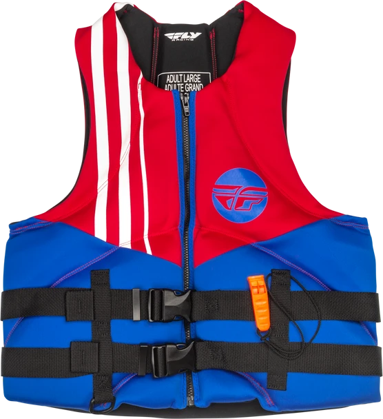 Fly Racing Neoprene Flotation Vest Red/White/Blue Md 221-30402M