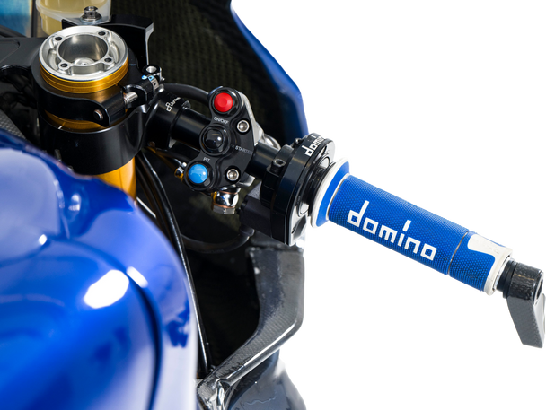 Domino Racing A450 Road Racing Grips Blue/White Pair A45041C4648B7-0