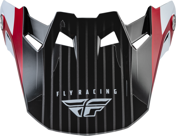 Fly Racing Formula Carbon Prime Visor Red/White/Red Carbon Md/Lg 73-47103M