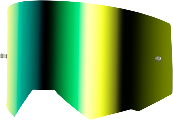 Fly Racing Single Lens W/ Post Adult W/ Iridescent Grn Mirror Lens 37-5414