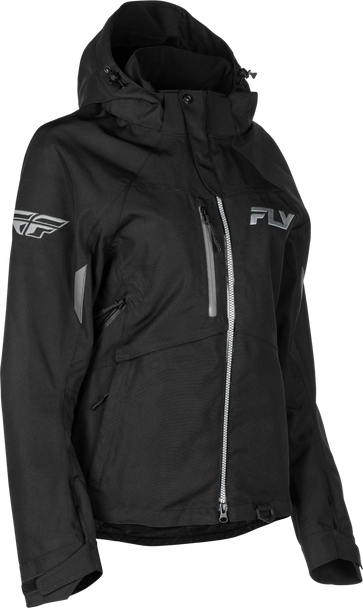 Fly Racing Women'S Carbon Jacket Black/Grey Xl 470-5210Xl